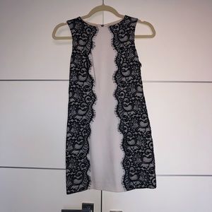 White Dress with Black Lace